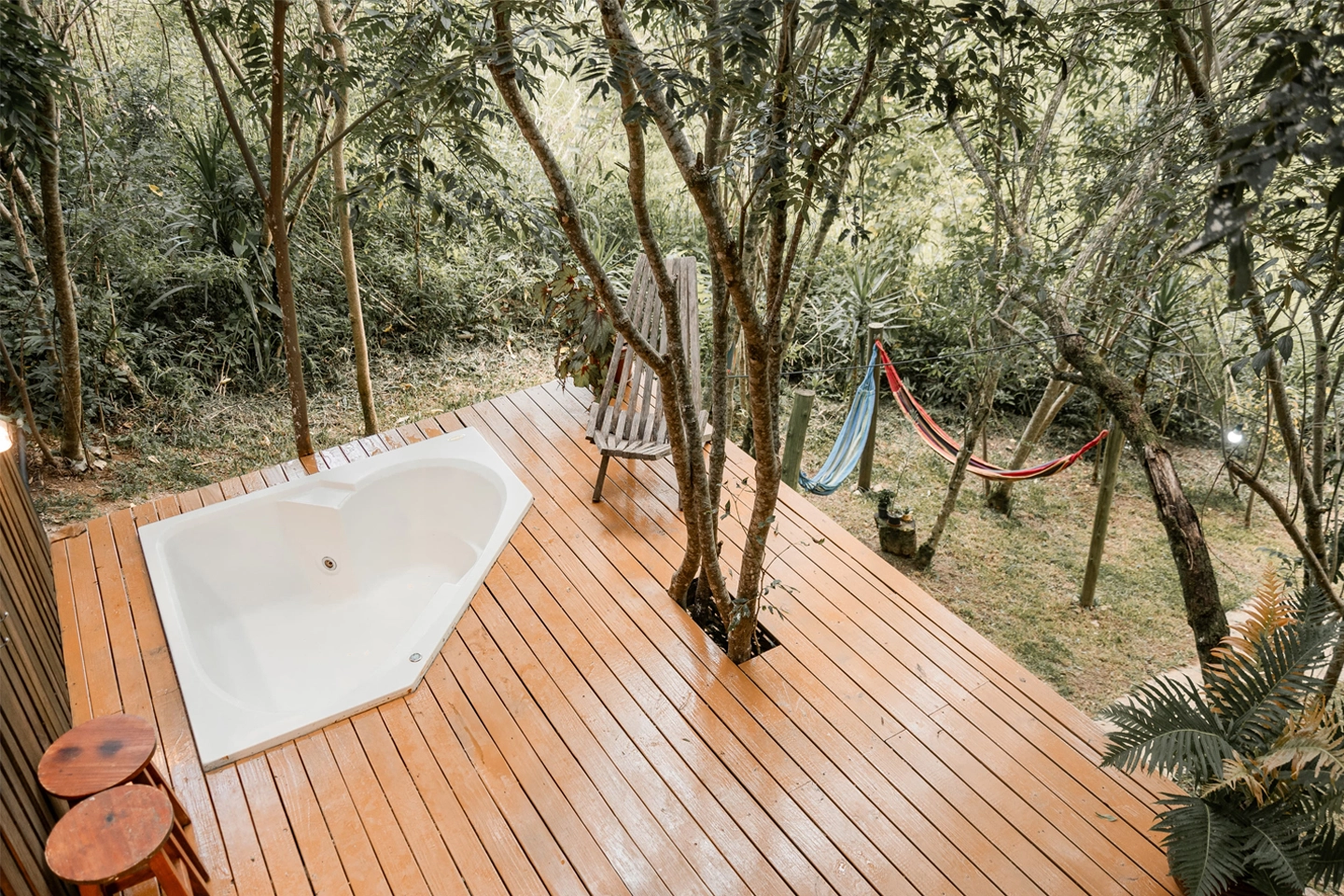 Coletivo Bambu a Pique - Cabana Vibe, ofurô e vista para o bosque